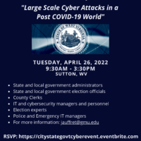 West Virginia Local and State Government Cybersecurity Workshop 2022-04-26